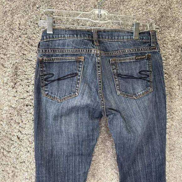 Y2K Stetson Stovepipe Straight Leg Jeans Womens 4 Low Rise Western Country Denim - Picture 8 of 10